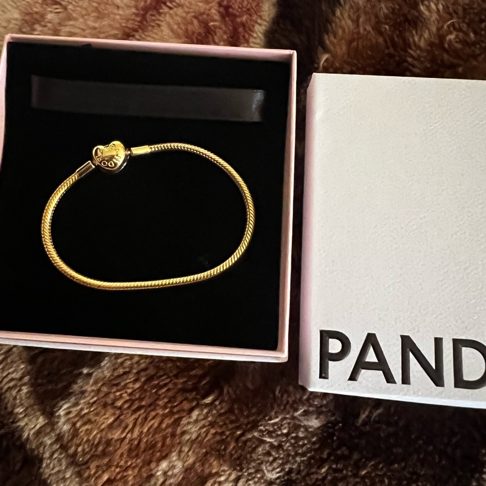 Pandora Gold Bracelet with Bear Charm